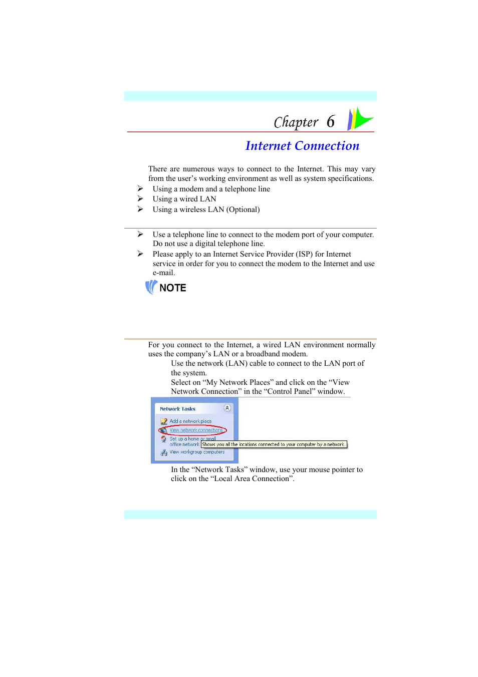 Internet connection | Elitegroup 223 User Manual | Page 45 / 83