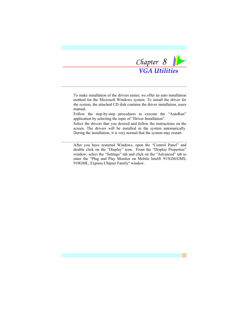 Vga utilities | Elitegroup 223 User Manual | Page 59 / 83