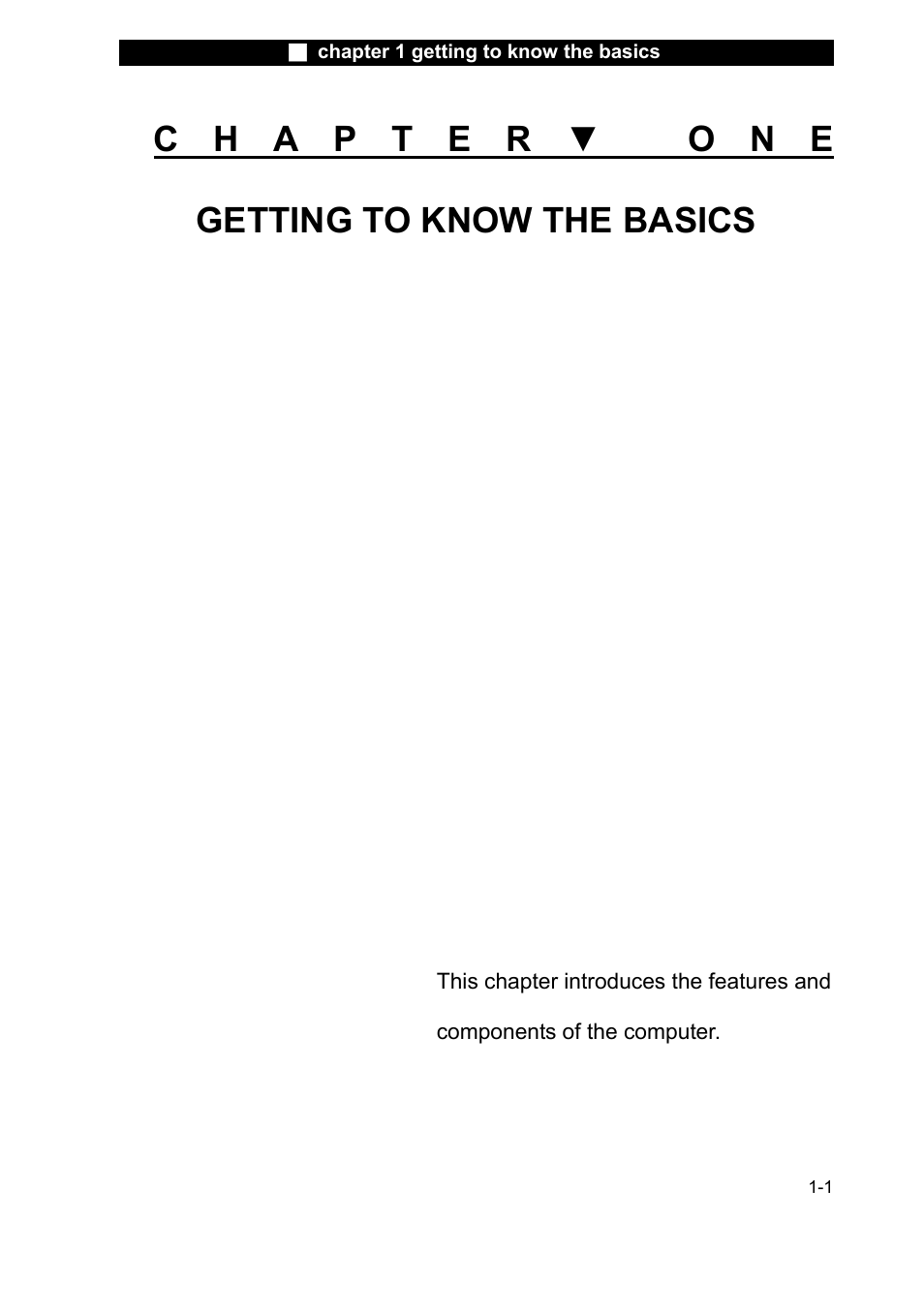 X20iix_english_1_02.doc, Chapter▼ one, Getting to know the basics | Elitegroup X20II User Manual | Page 10 / 106
