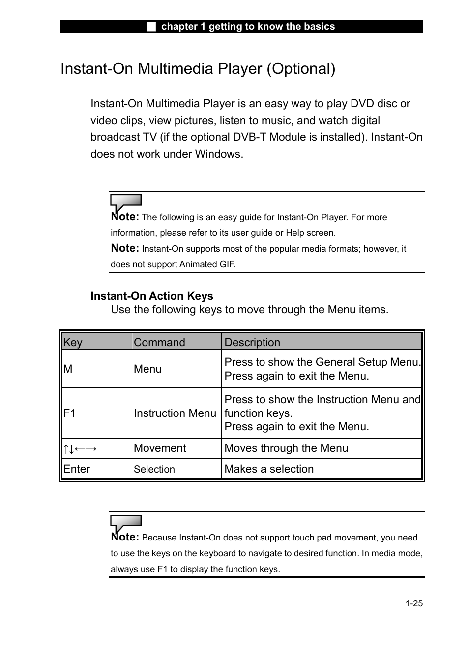 Instant-on multimedia player (optional) | Elitegroup X20II User Manual | Page 34 / 106