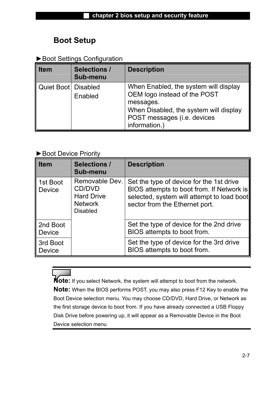 Description, Boot setup | Elitegroup X20II User Manual | Page 44 / 106