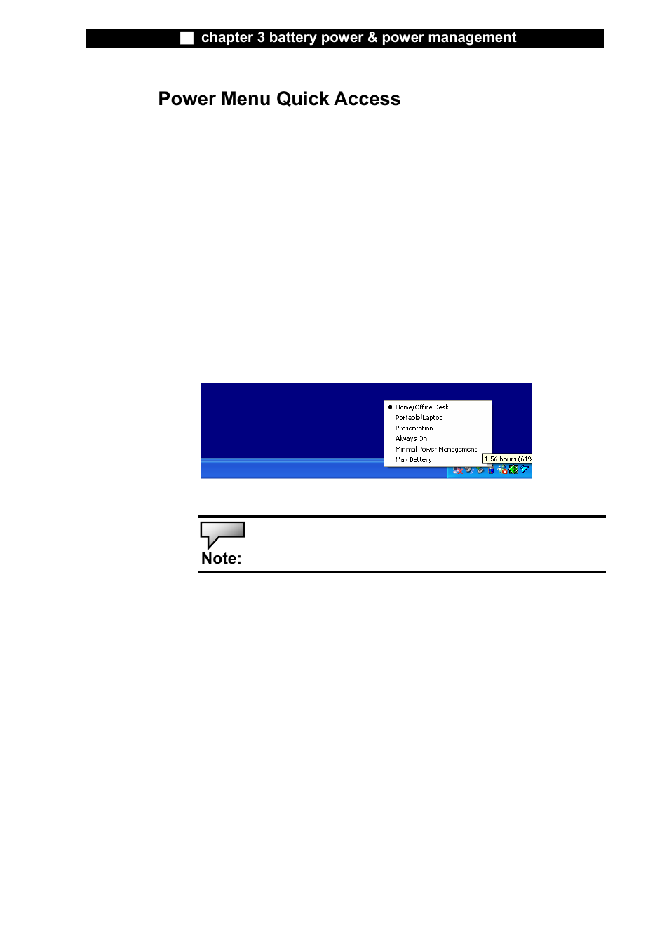 Power menu quick access | Elitegroup X20II User Manual | Page 58 / 106