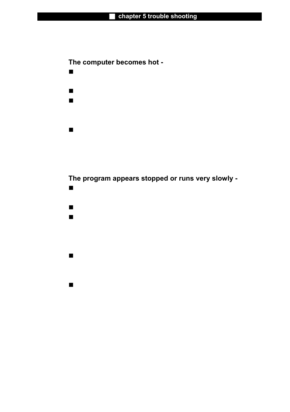 Performance problems | Elitegroup X20II User Manual | Page 91 / 106