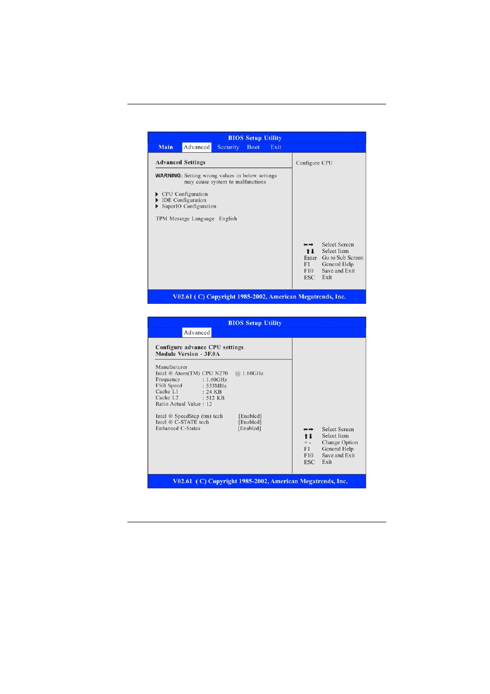 Advanced setup | Elitegroup E10IL1 User Manual | Page 47 / 75