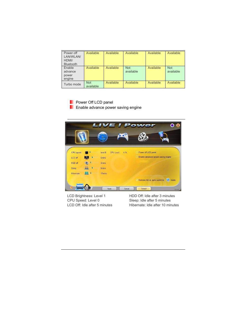 Power saving mode | Elitegroup I58II User Manual | Page 33 / 81