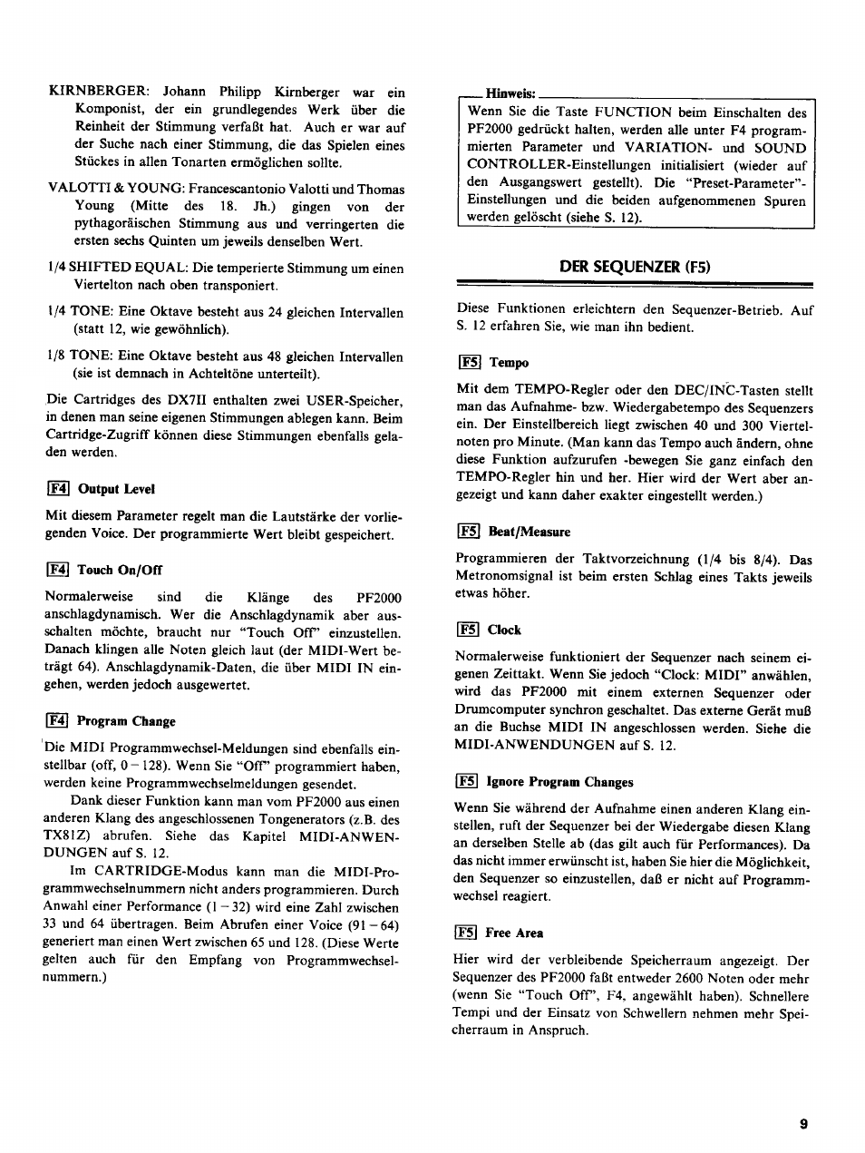 Yamaha PF2000 User Manual | Page 11 / 23
