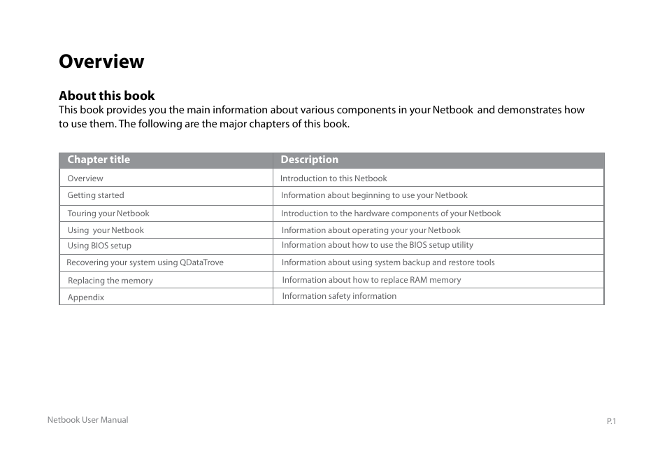 Y book series manual_e_3, Overview | Elitegroup Y10PT0 / Y11PT0 User Manual | Page 3 / 37
