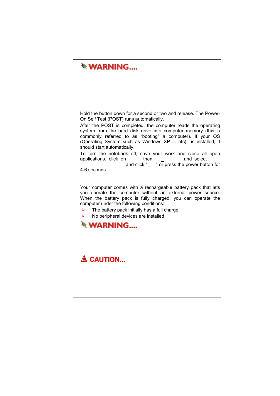 Operating on battery power | Elitegroup G10IL1 User Manual | Page 24 / 76