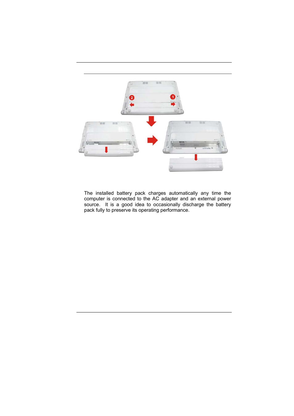 Charging the battery pack | Elitegroup G10IL1 User Manual | Page 26 / 76