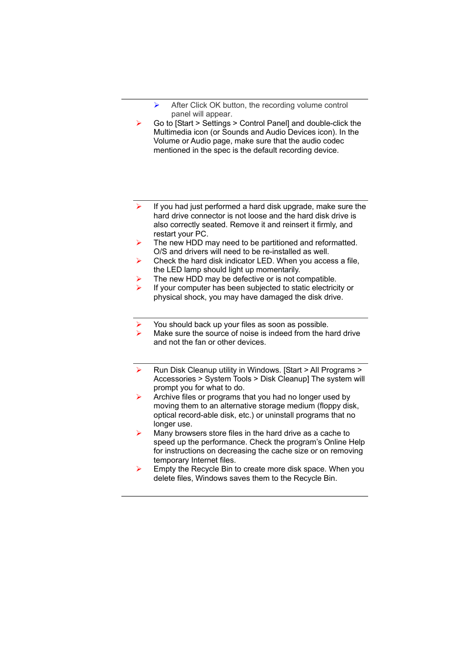 Hard disk problems | Elitegroup G10IL1 User Manual | Page 68 / 76