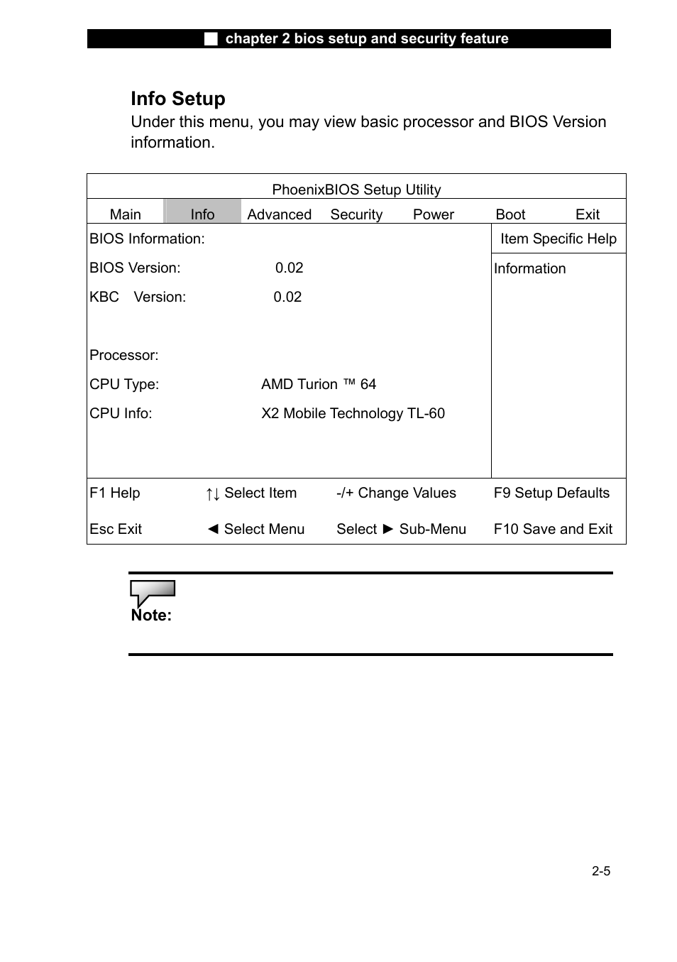 Info setup | Elitegroup L51RI v.2 User Manual | Page 5 / 11