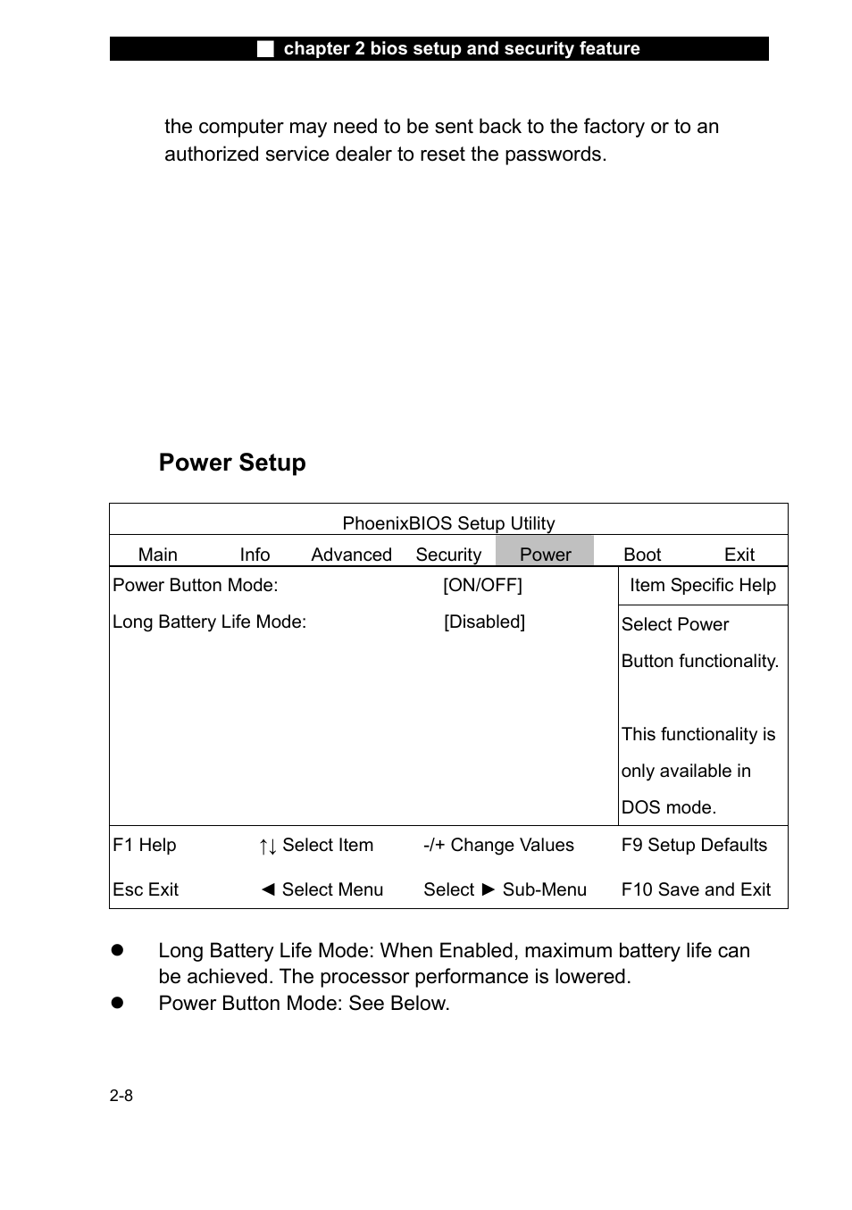 Power setup | Elitegroup L51RI v.2 User Manual | Page 8 / 11