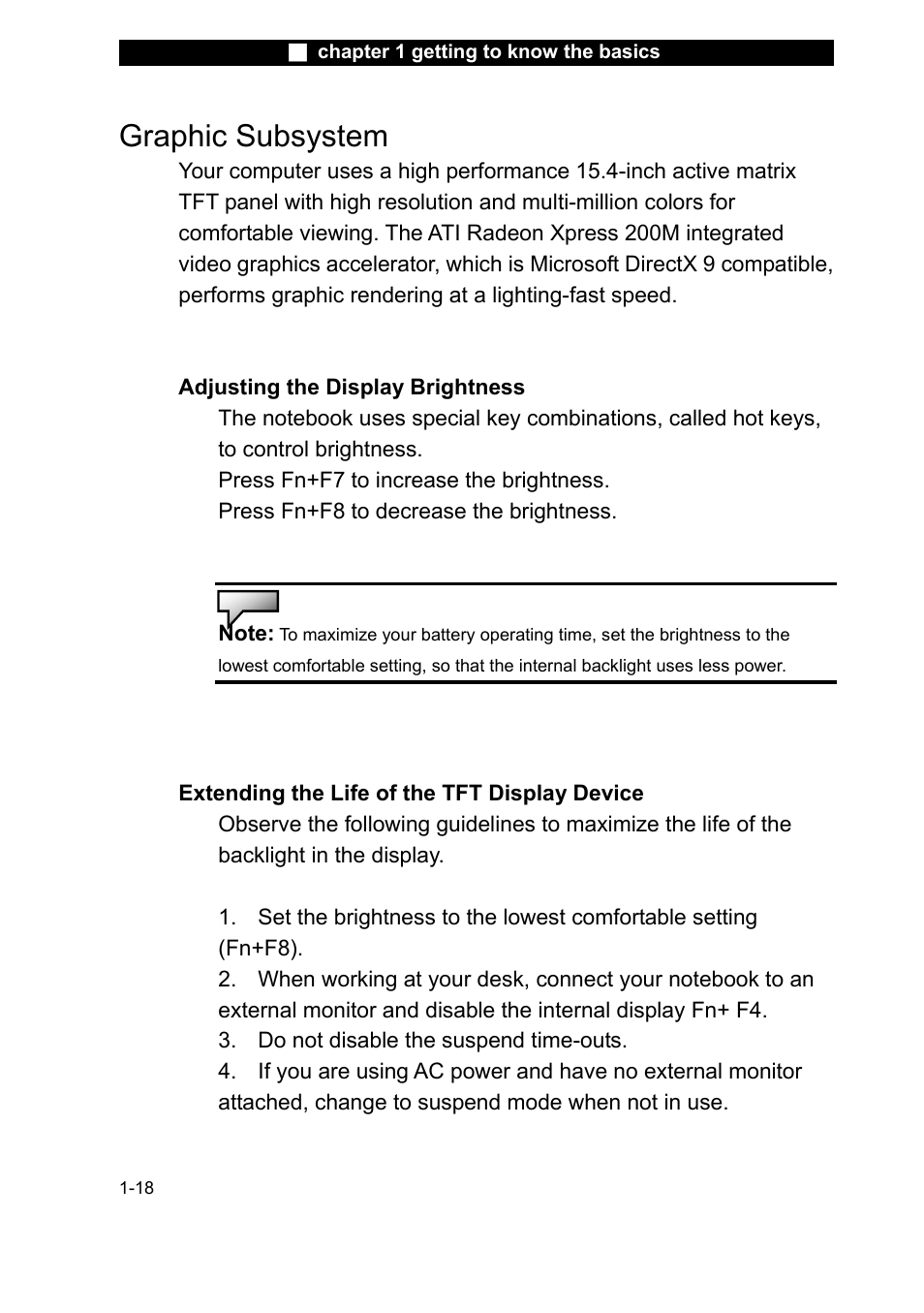 Graphic subsystem | Elitegroup L51AI v.1 User Manual | Page 18 / 31