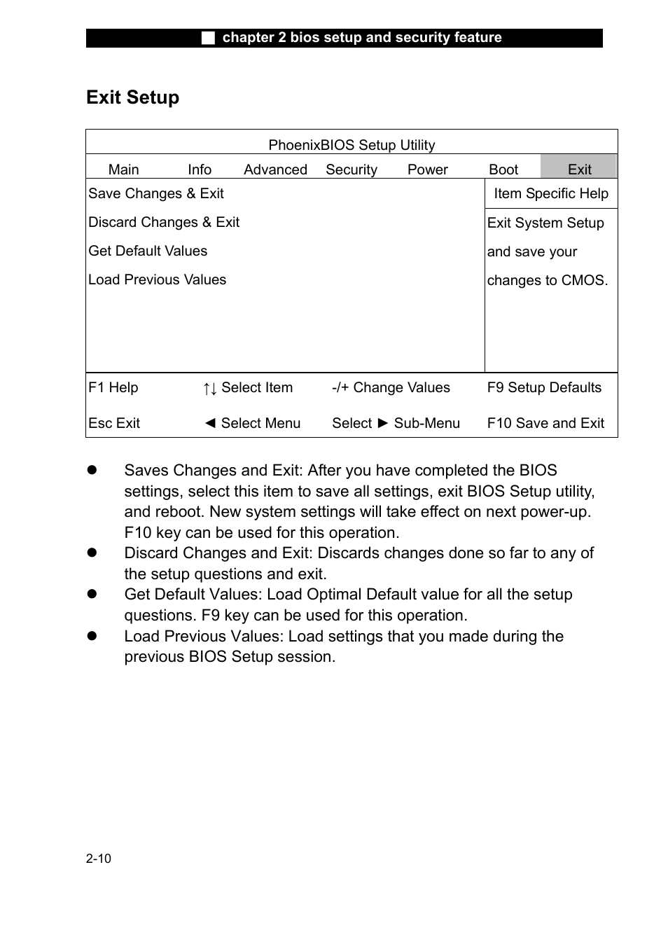 Exit setup | Elitegroup L51AI v.2 User Manual | Page 10 / 10