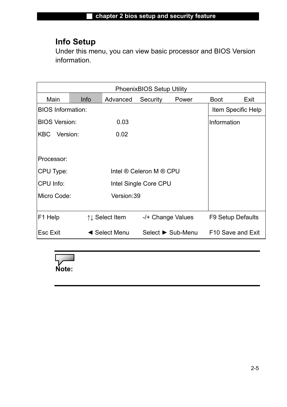 Info setup | Elitegroup L51AI v.2 User Manual | Page 5 / 10