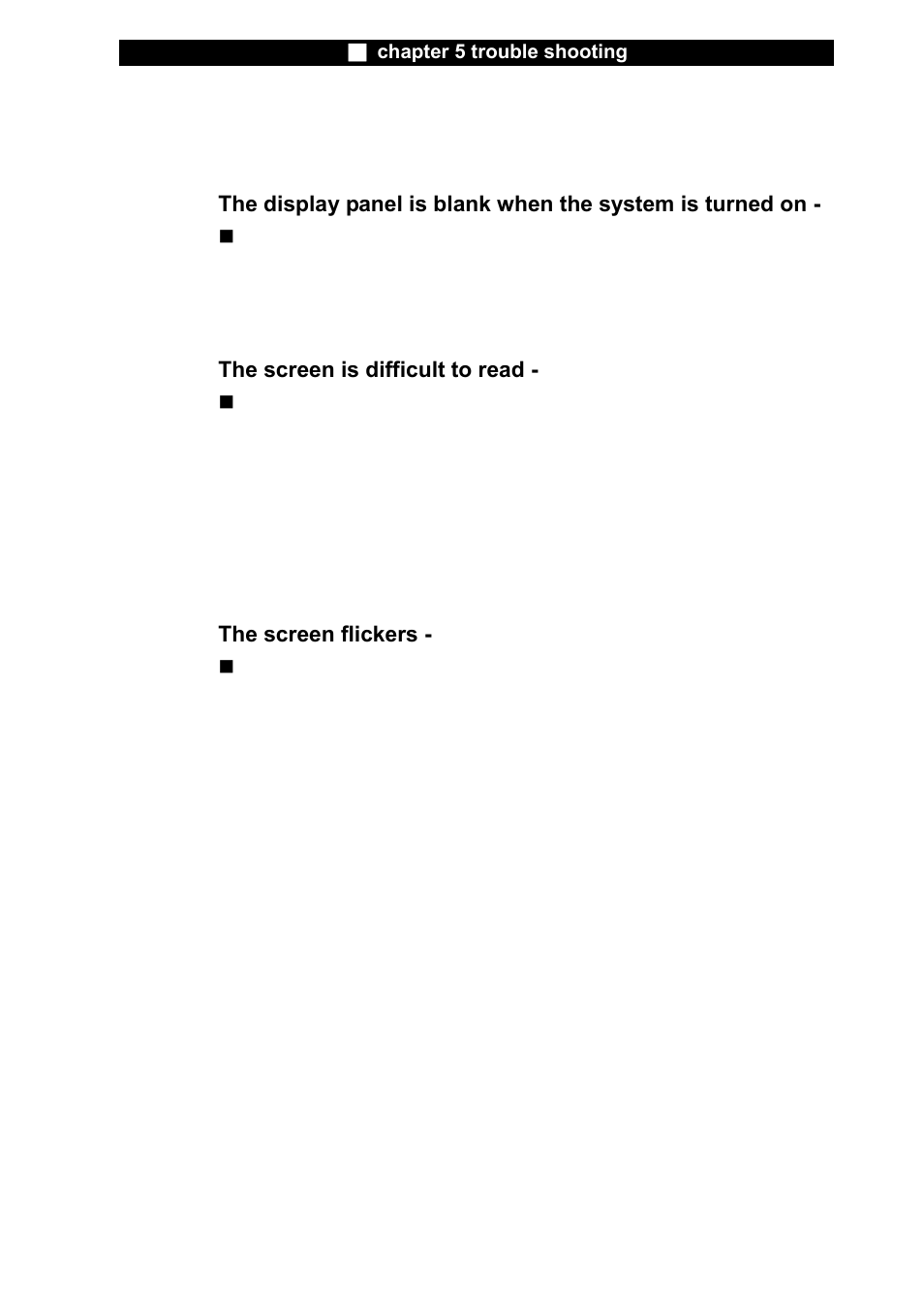 Display problems | Elitegroup L51AI v.5 User Manual | Page 8 / 15