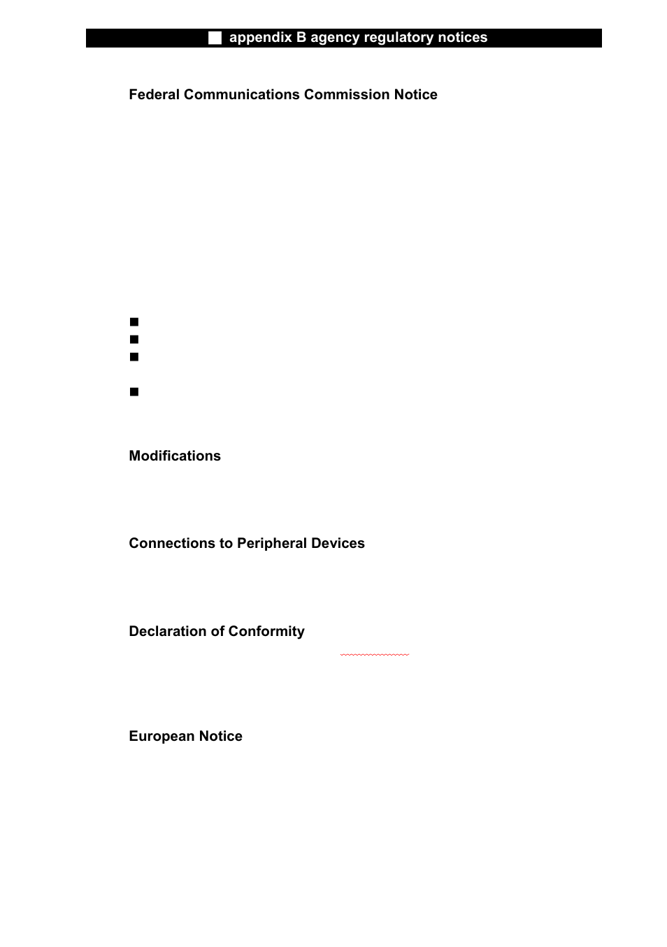 Modifications, Connections to peripheral devices, Declaration of conformity | European notice | Elitegroup L51AI v.7 User Manual | Page 2 / 8