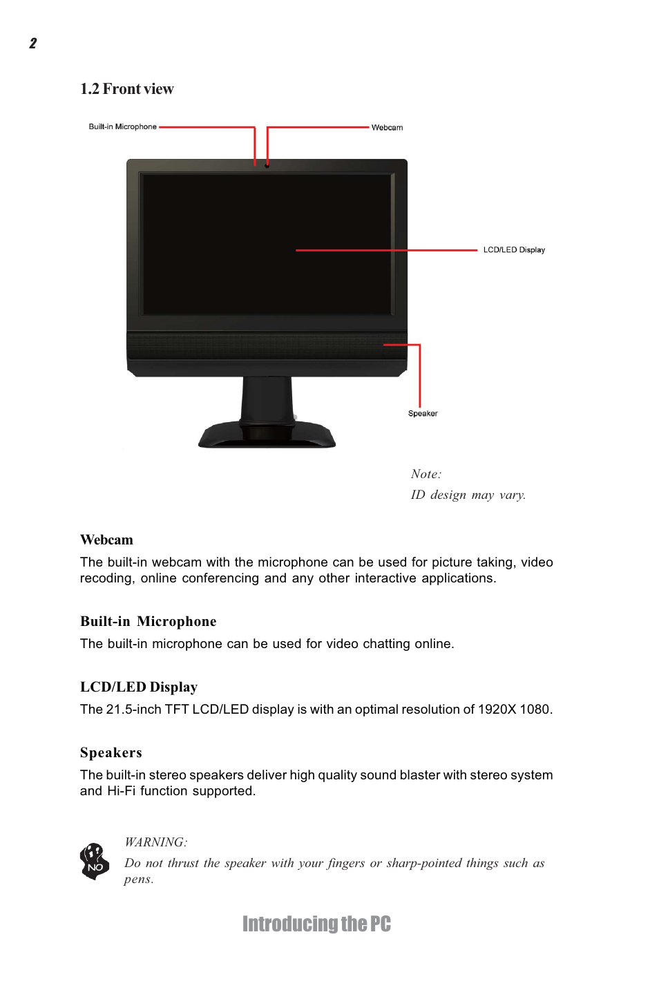 Introducing the pc | Elitegroup G11 ID4 System User Manual | Page 8 / 22