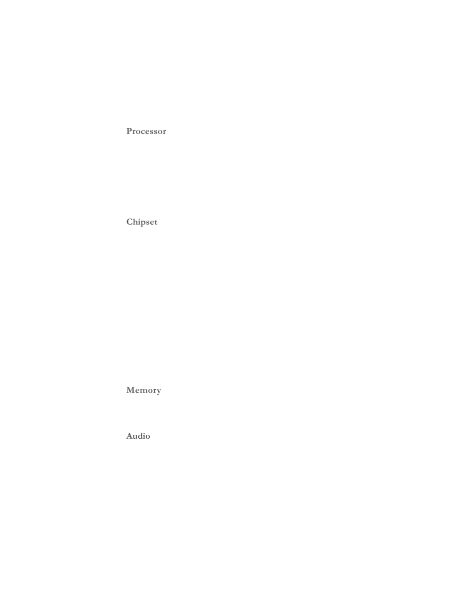 Processor, Chipset, Audio | Elitegroup MD100/MD110 (V1.0) Manual User Manual | Page 9 / 45