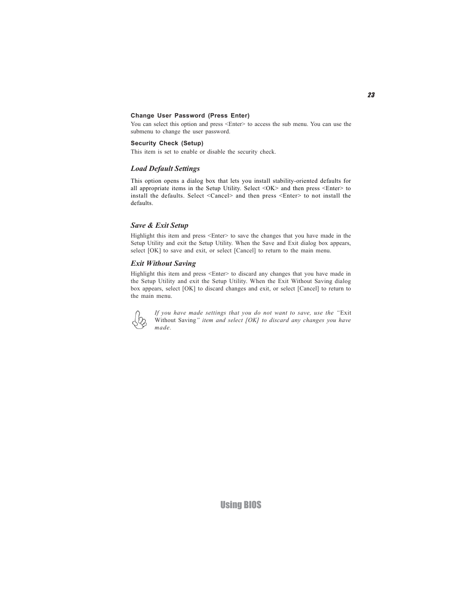 Using bios | Elitegroup MS200 (V1.0) User Manual | Page 30 / 39