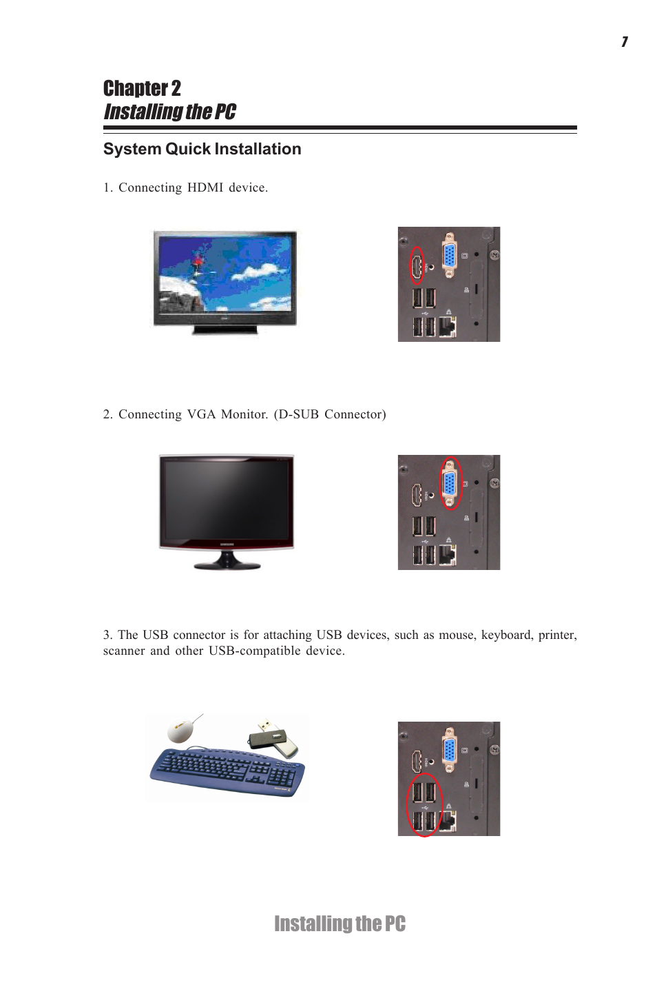 Installing the pc, Installing the pc chapter 2 | Elitegroup MS300 (V1.0) User Manual | Page 13 / 52