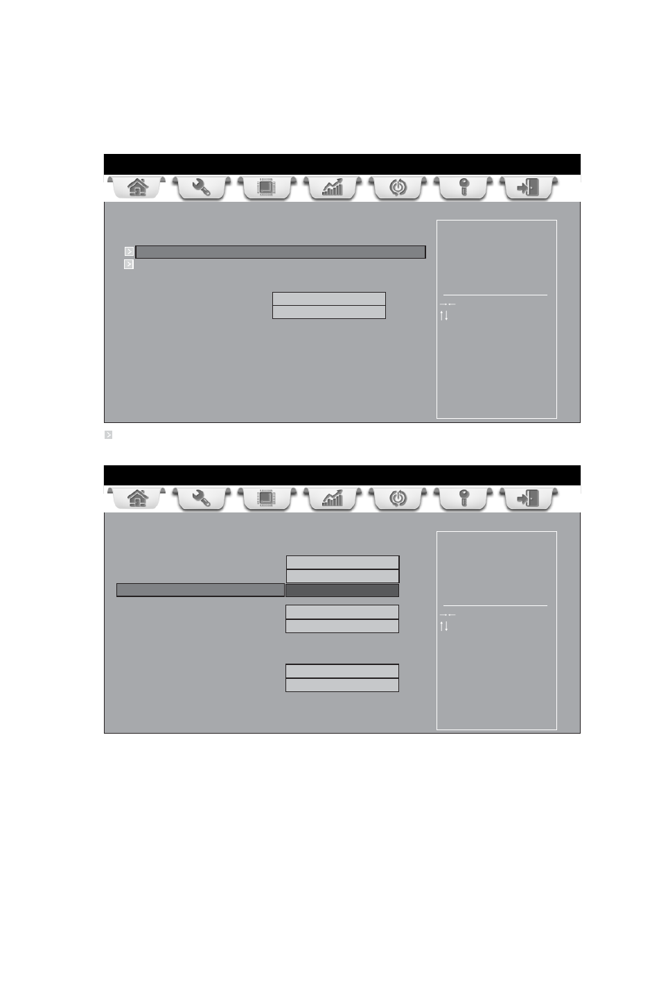 Using bios, Freq/volt control menu, Cpu advanced configuration | Elitegroup MS300 (V1.0) User Manual | Page 33 / 52