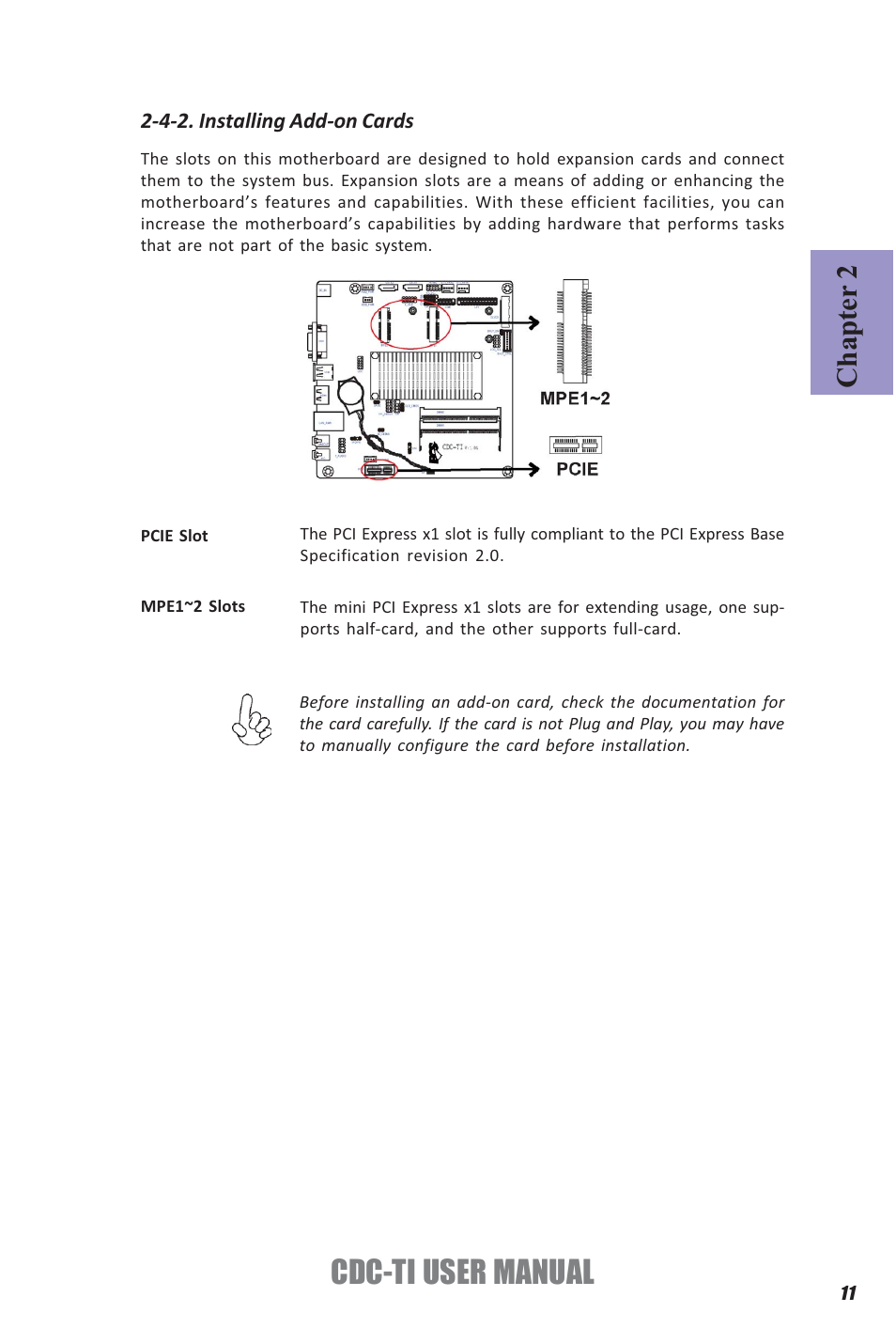 Cdc-ti user manual, Chapter 2 | Elitegroup CDC-TI (V1.0A) User Manual | Page 15 / 64