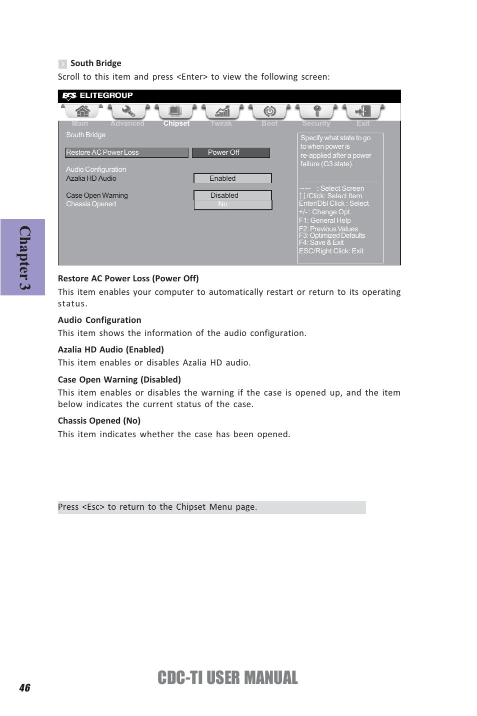 Cdc-ti user manual, Chapter 3 | Elitegroup CDC-TI (V1.0A) User Manual | Page 50 / 64