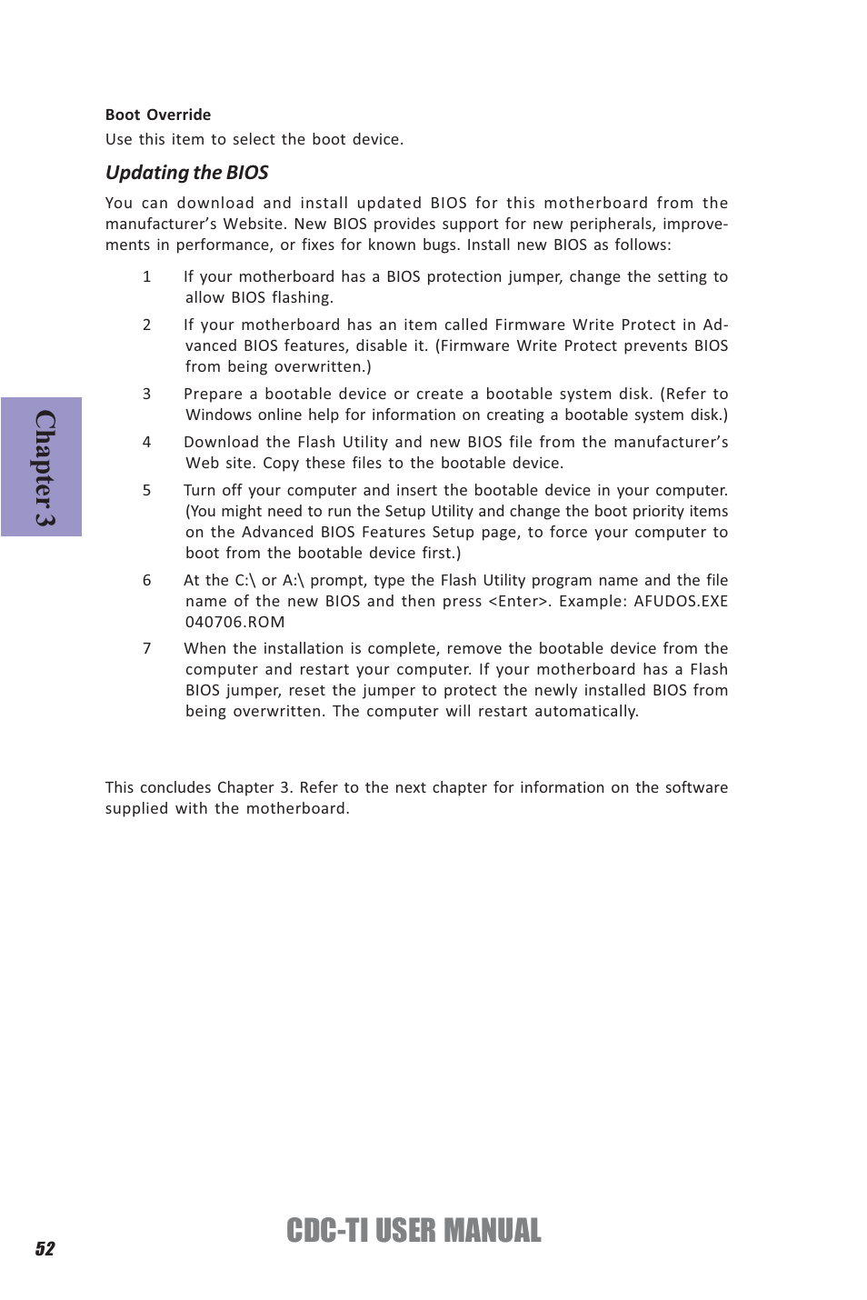 Cdc-ti user manual, Chapter 3 | Elitegroup CDC-TI (V1.0A) User Manual | Page 56 / 64