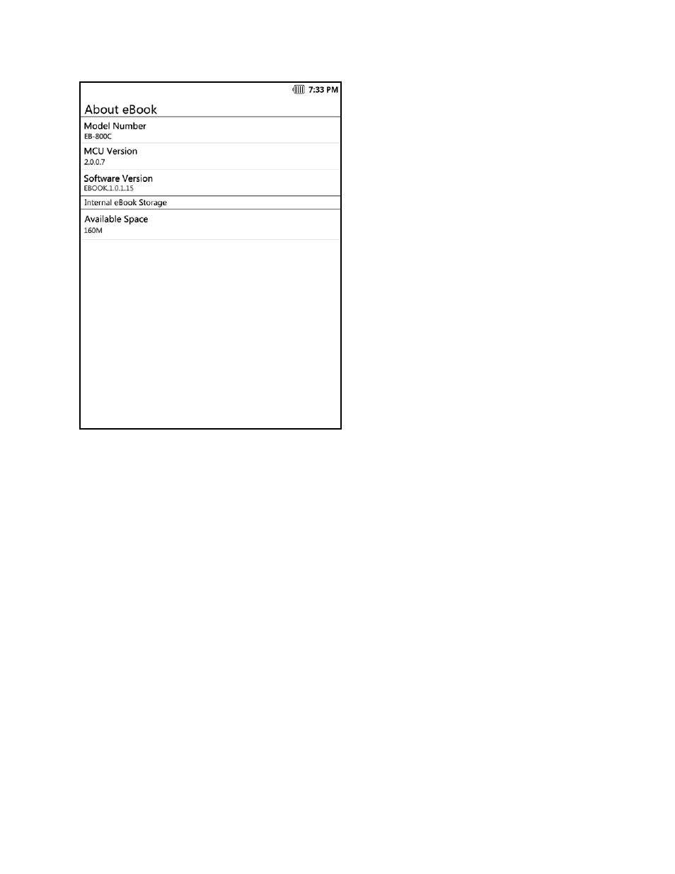 1 model number, 2 mcu version/ software version, 3 internal ebook storage | Model number, Mcu version/ software version, Internal ebook storage | Elitegroup EB-800C User Manual | Page 115 / 115