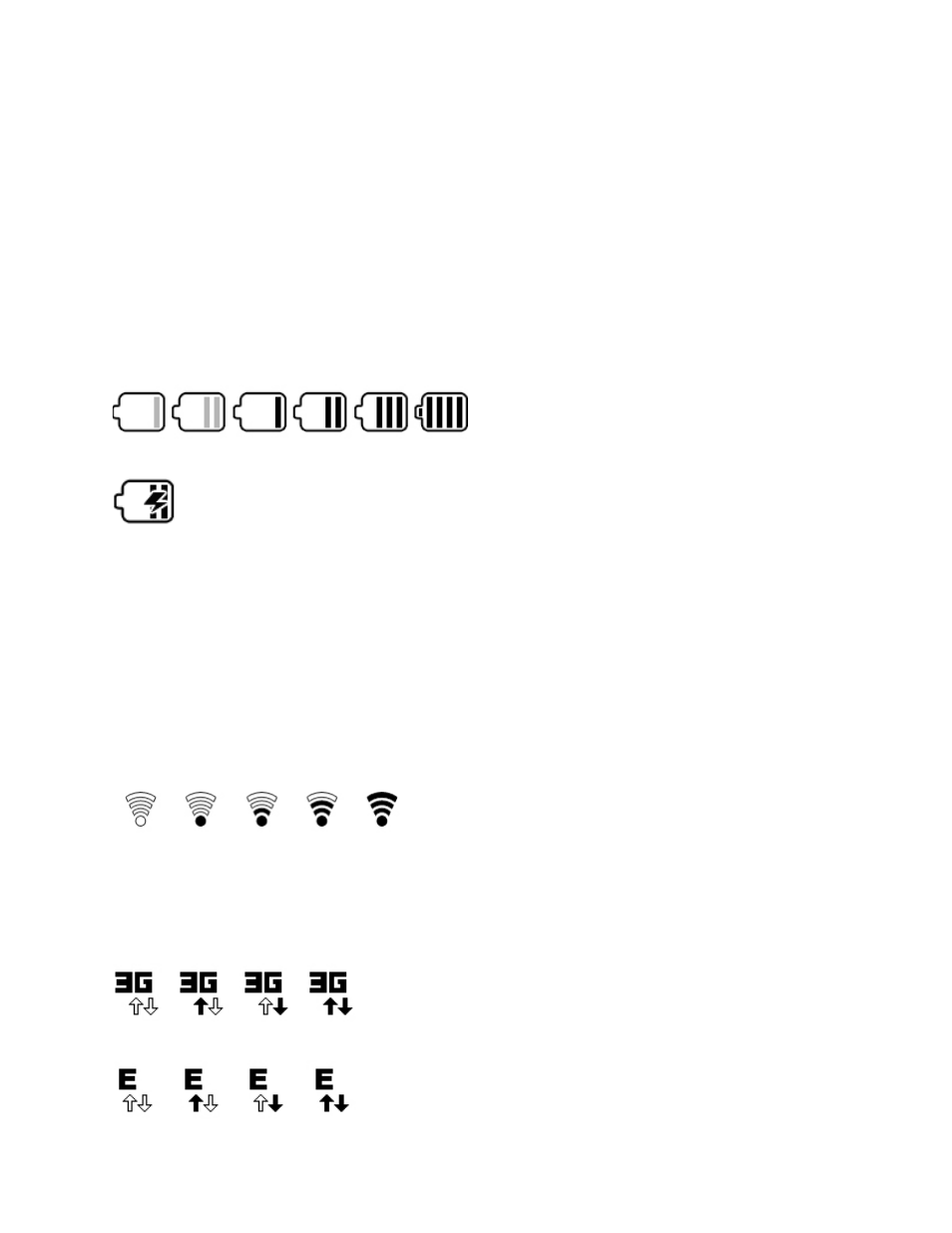 2 status bar, 1 battery status, 2 wireless network status | 3 3g/2g status, Status bar, Battery status, Wireless network status, 3g/2g status | Elitegroup EB-800C User Manual | Page 23 / 115