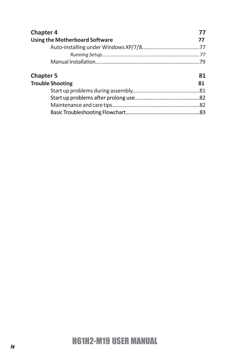 Elitegroup H61H2-M19 (V1.0) User Manual | Page 4 / 88