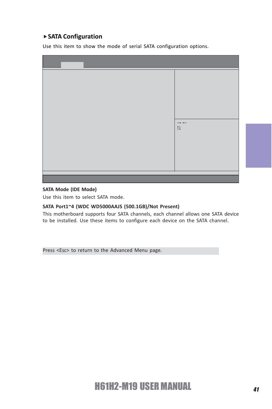 Chapter 3, Sata configuration | Elitegroup H61H2-M19 (V1.0) User Manual | Page 45 / 88