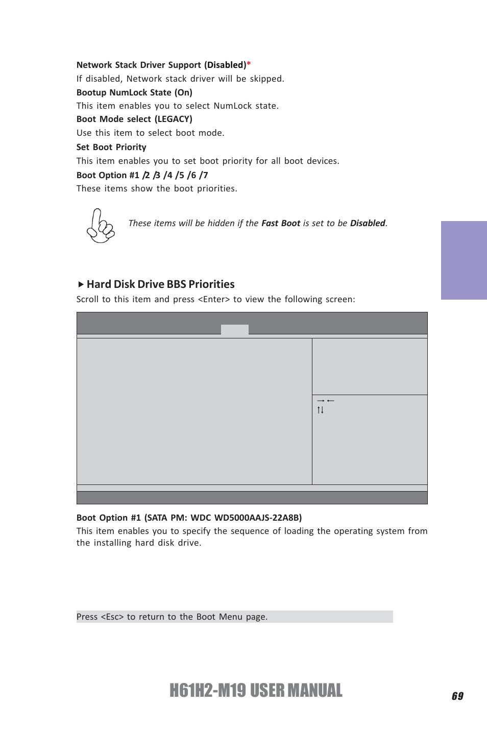 Chapter 3, Hard disk drive bbs priorities | Elitegroup H61H2-M19 (V1.0) User Manual | Page 73 / 88