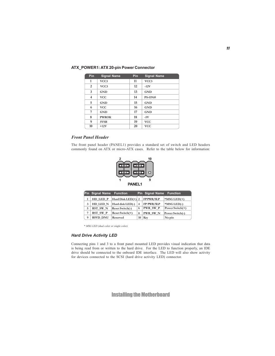 Installing the motherboard, Front panel header | Elitegroup C7VCM2 (V1.0) User Manual | Page 17 / 56