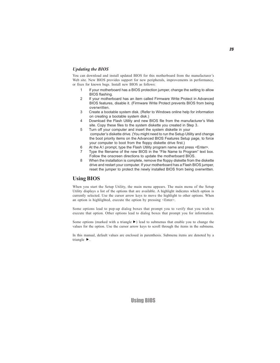 Using bios | Elitegroup C7VCM2 (V1.0) User Manual | Page 31 / 56