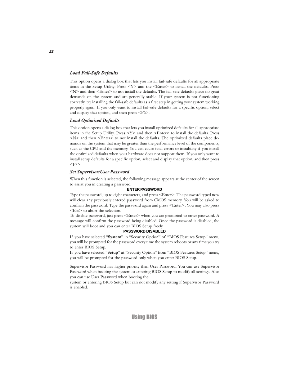 Using bios | Elitegroup C7VCM2 (V1.0) User Manual | Page 50 / 56