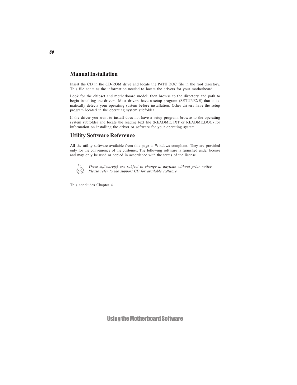 Using the motherboard software manual installation, Utility software reference | Elitegroup C7VCM2 (V1.0) User Manual | Page 56 / 56