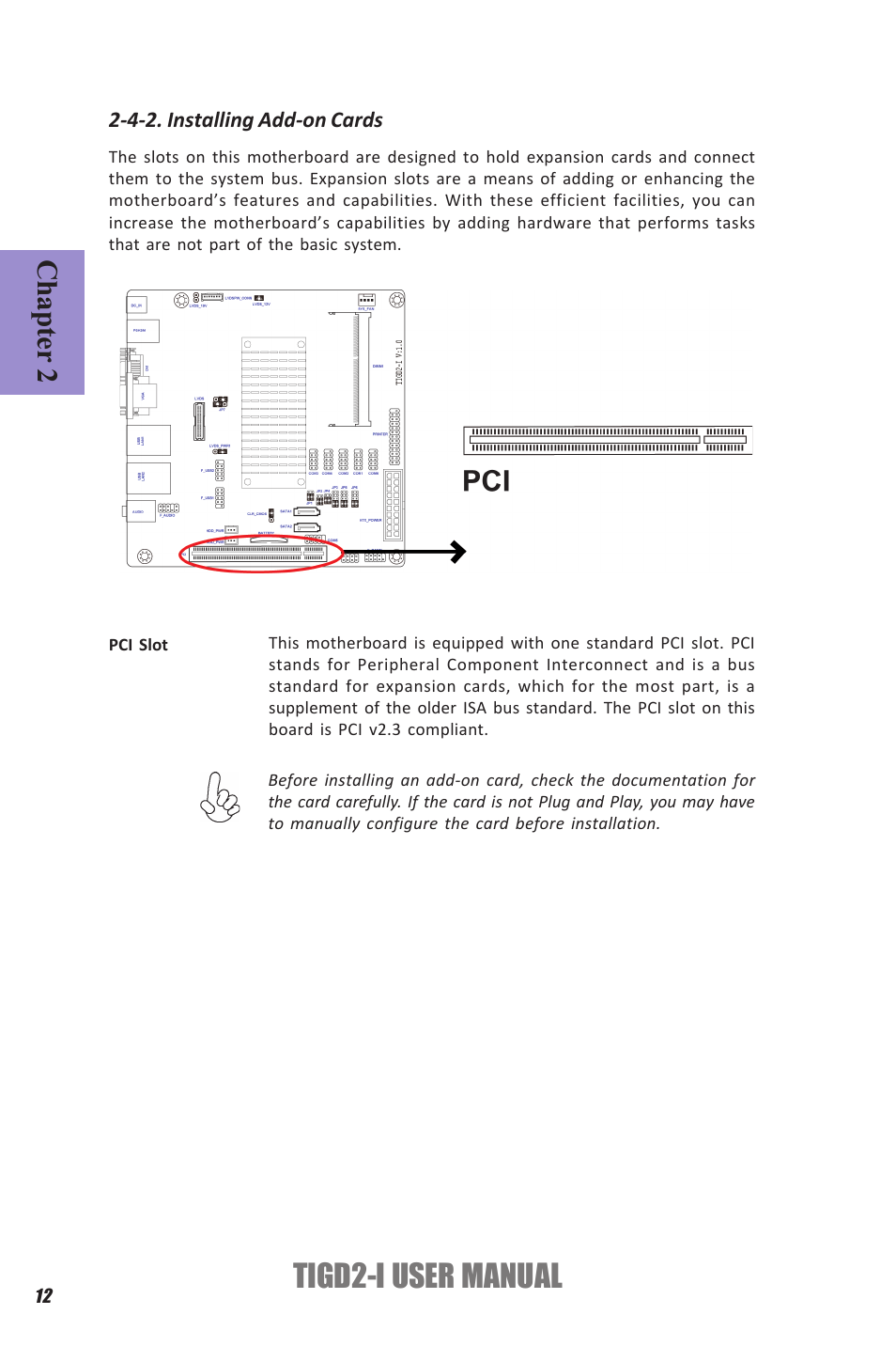 Tigd2-i user manual, Chapter 2 | Elitegroup TIGD2-I (V1.0) User Manual | Page 16 / 54