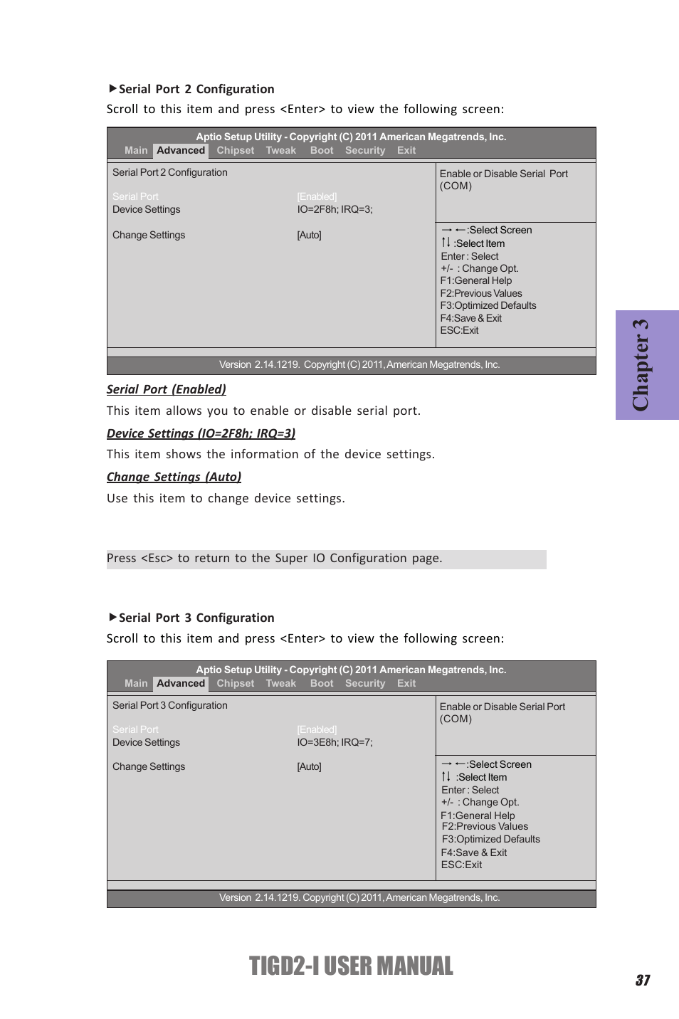 Tigd2-i user manual, Chapter 3 | Elitegroup TIGD2-I (V1.0) User Manual | Page 41 / 54