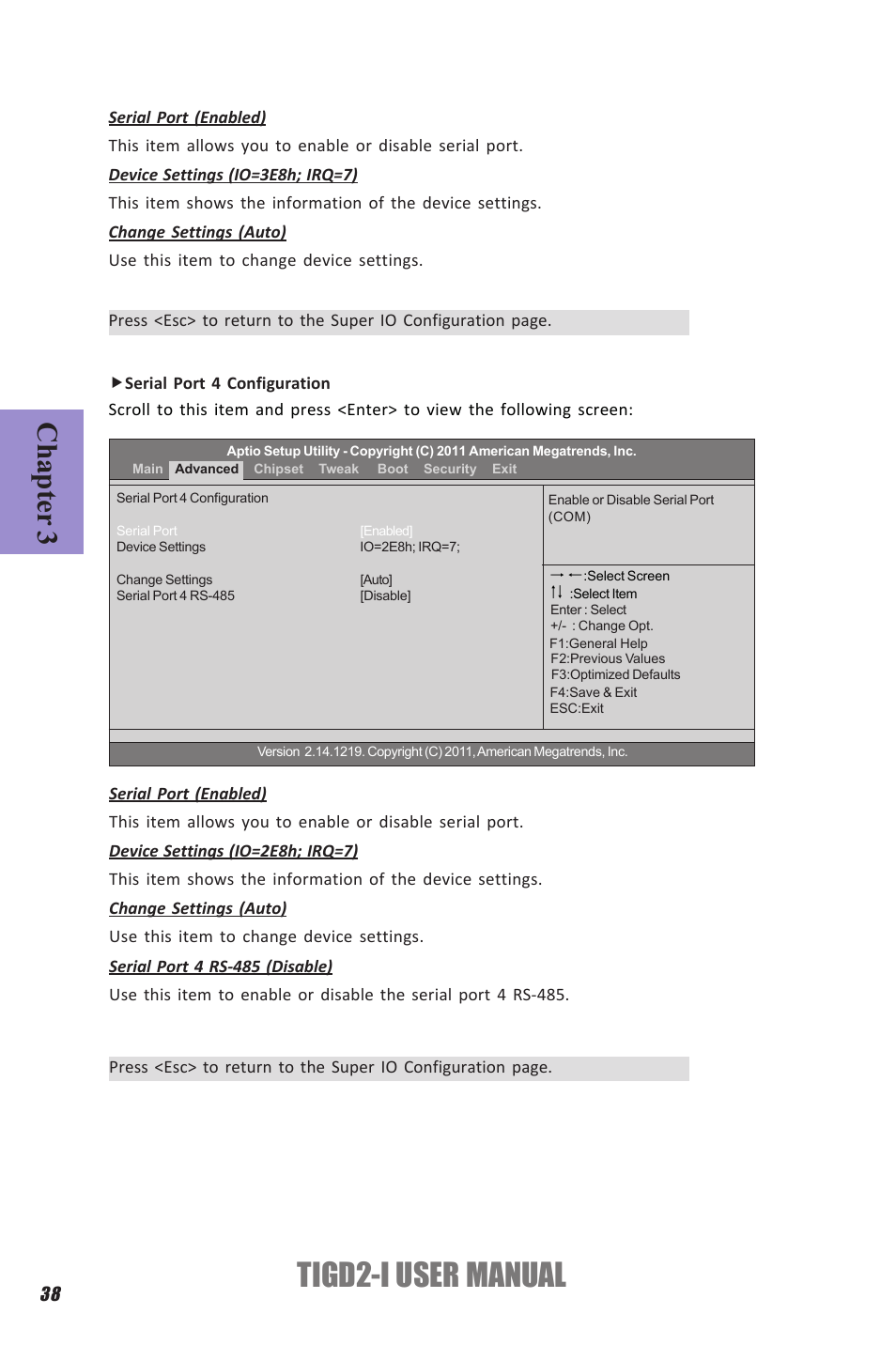 Tigd2-i user manual, Chapter 3 | Elitegroup TIGD2-I (V1.0) User Manual | Page 42 / 54