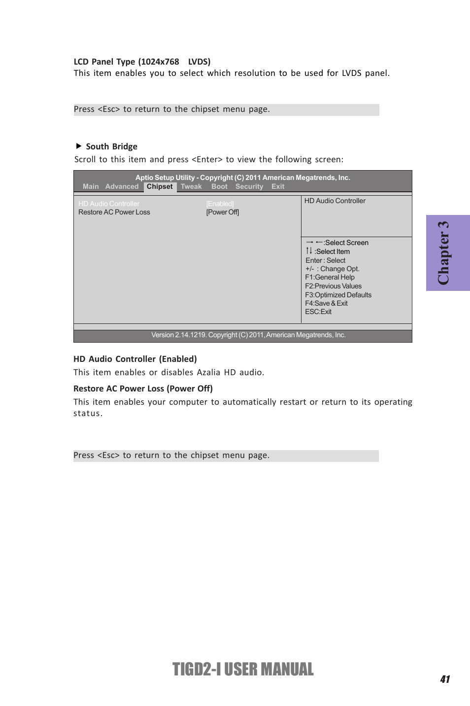 Tigd2-i user manual, Chapter 3 | Elitegroup TIGD2-I (V1.0) User Manual | Page 45 / 54