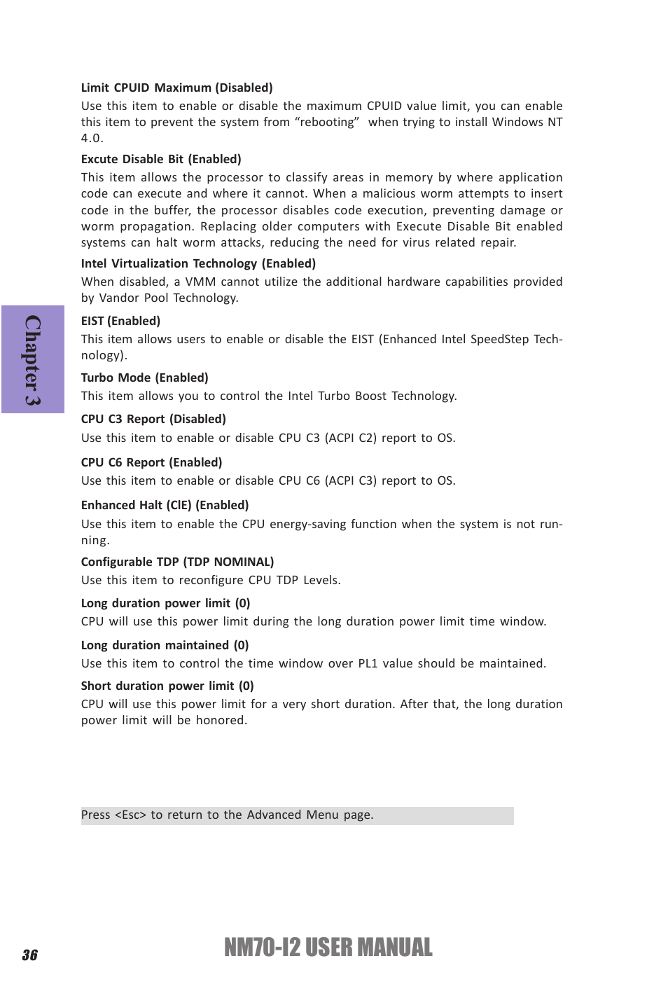 Nm70-i2 user manual, Chapter 3 | Elitegroup NM70-I2 (V1.0) User Manual | Page 40 / 66