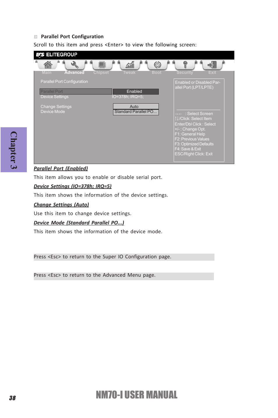 Nm70-i user manual, Chapter 3 | Elitegroup NM70-I (V1.0) User Manual | Page 42 / 64