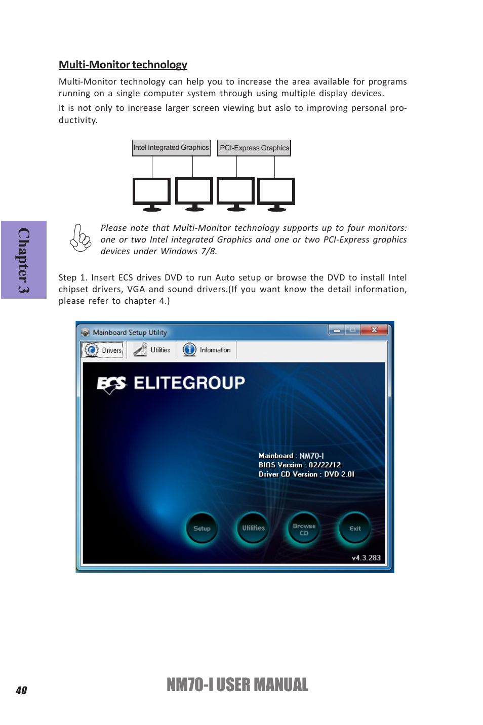 Nm70-i user manual, Chapter 3 | Elitegroup NM70-I (V1.0) User Manual | Page 44 / 64