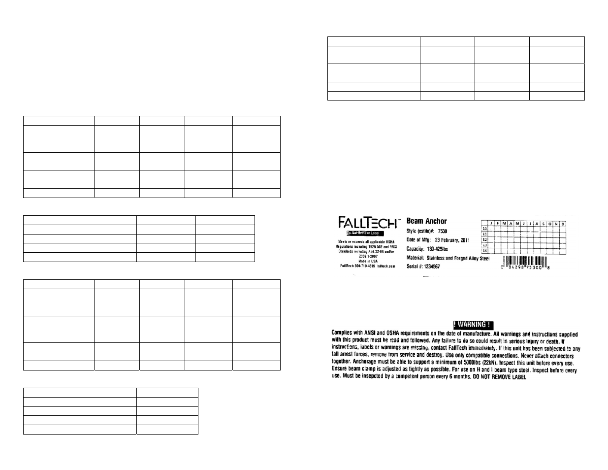 FallTech Beam Anchors User Manual | Page 20 / 48