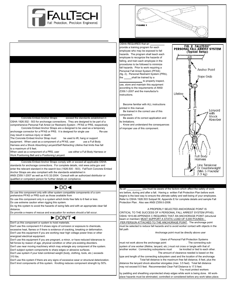 FallTech 7448L User Manual | 2 pages