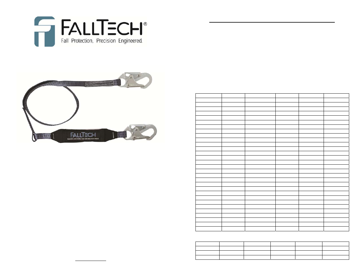 FallTech Shock-Absorbing Lanyards (SAL’s) User Manual | 50 pages