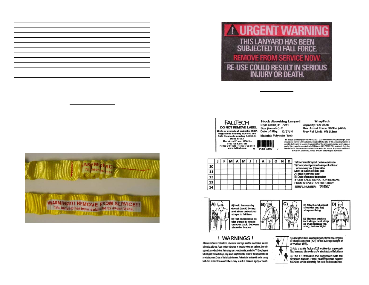 FallTech Shock-Absorbing Lanyards (SAL’s) User Manual | Page 21 / 50