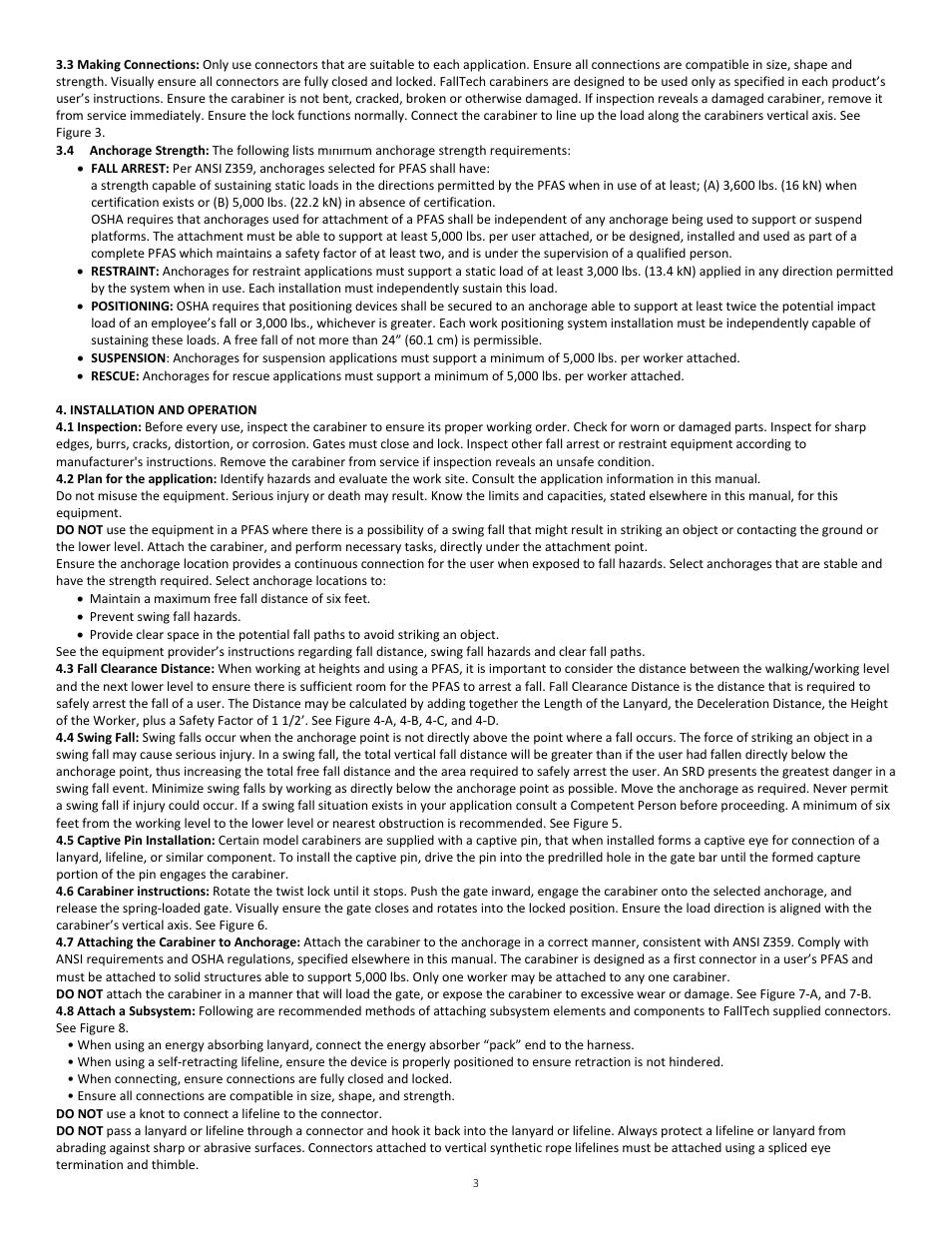 FallTech 8447A User Manual | Page 3 / 15